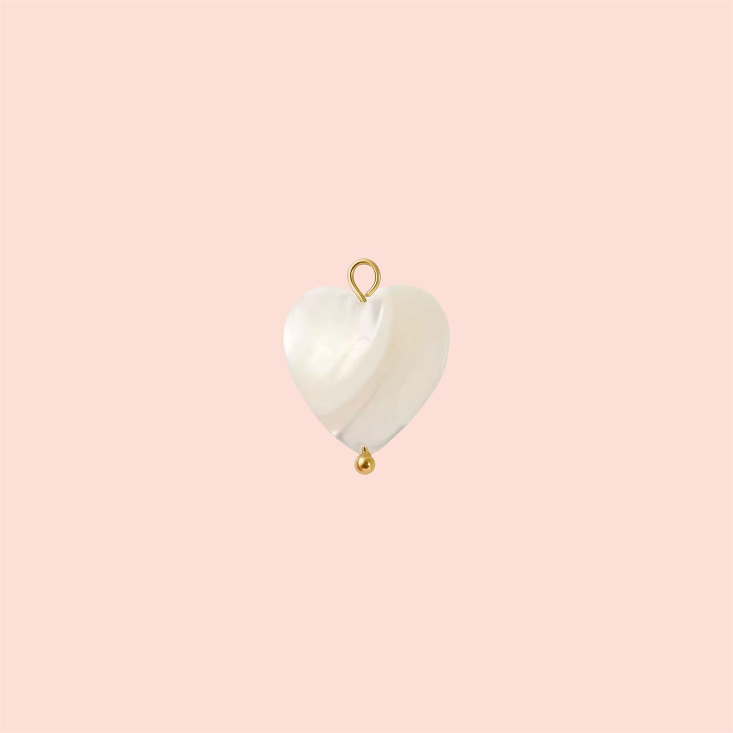 18K Gold Plated Freshwater Pearl heart Charm