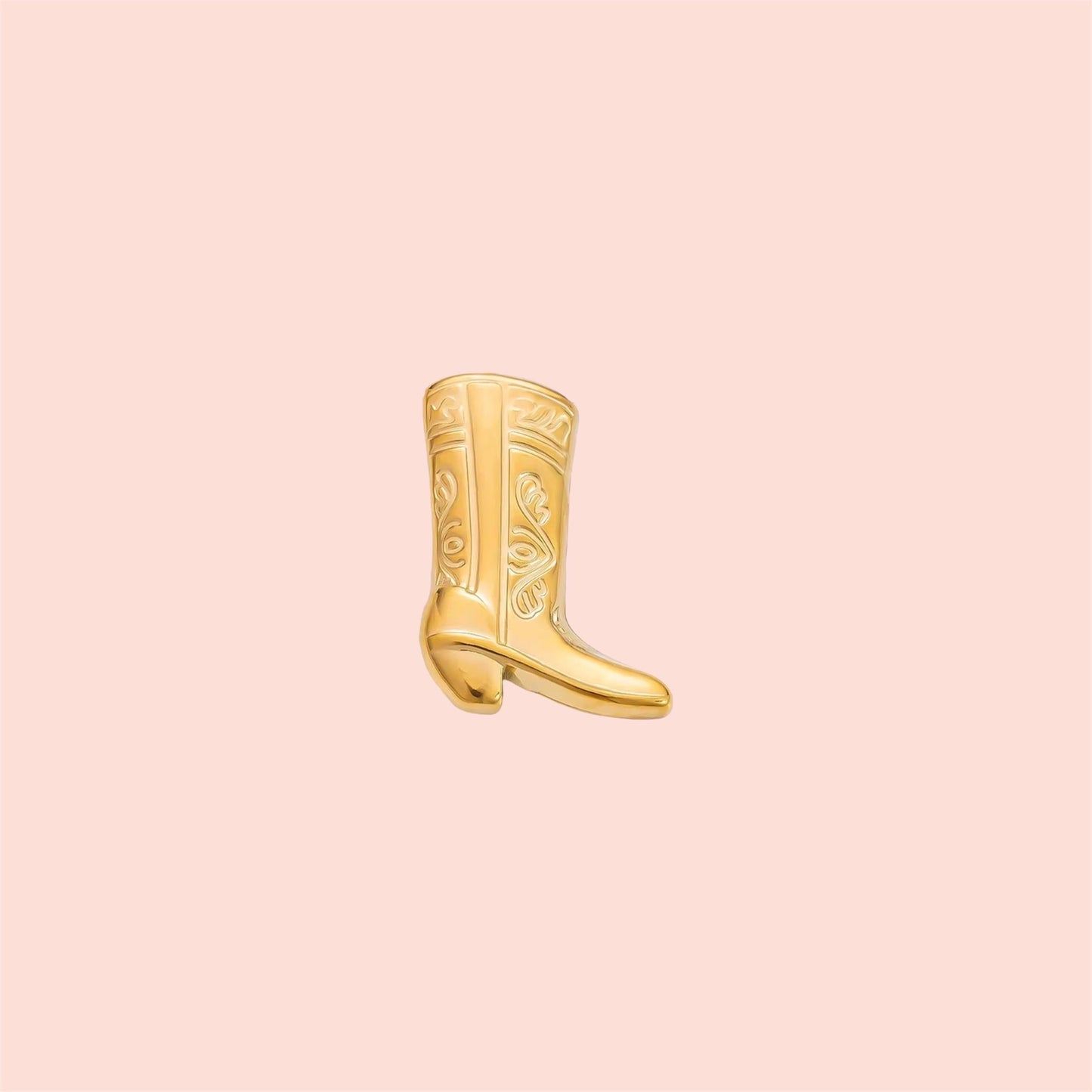 18K Gold Plated Cowboy Boot Charm