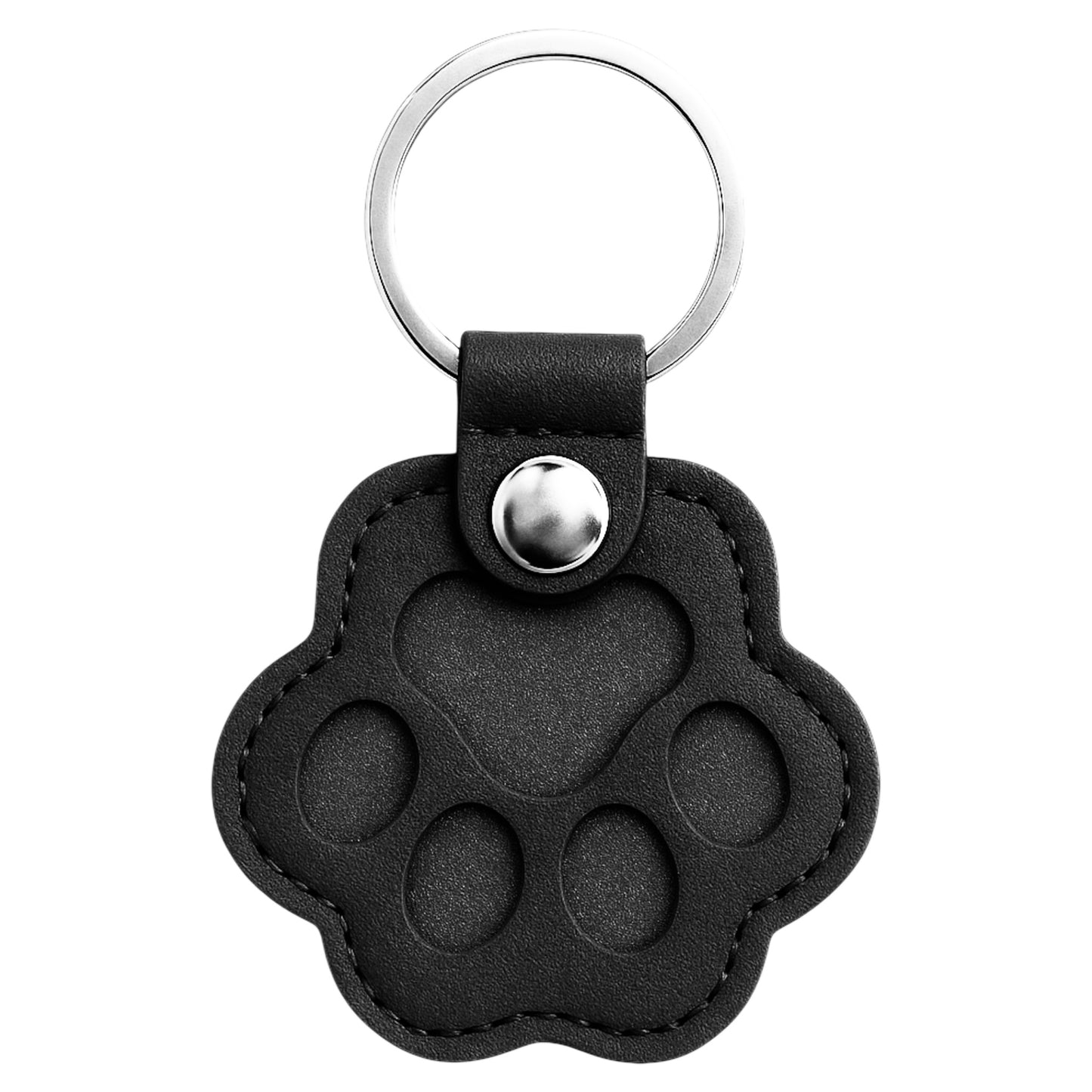 Personalised Pet Paw Leather Keyring - Keepsake/ Memorial
