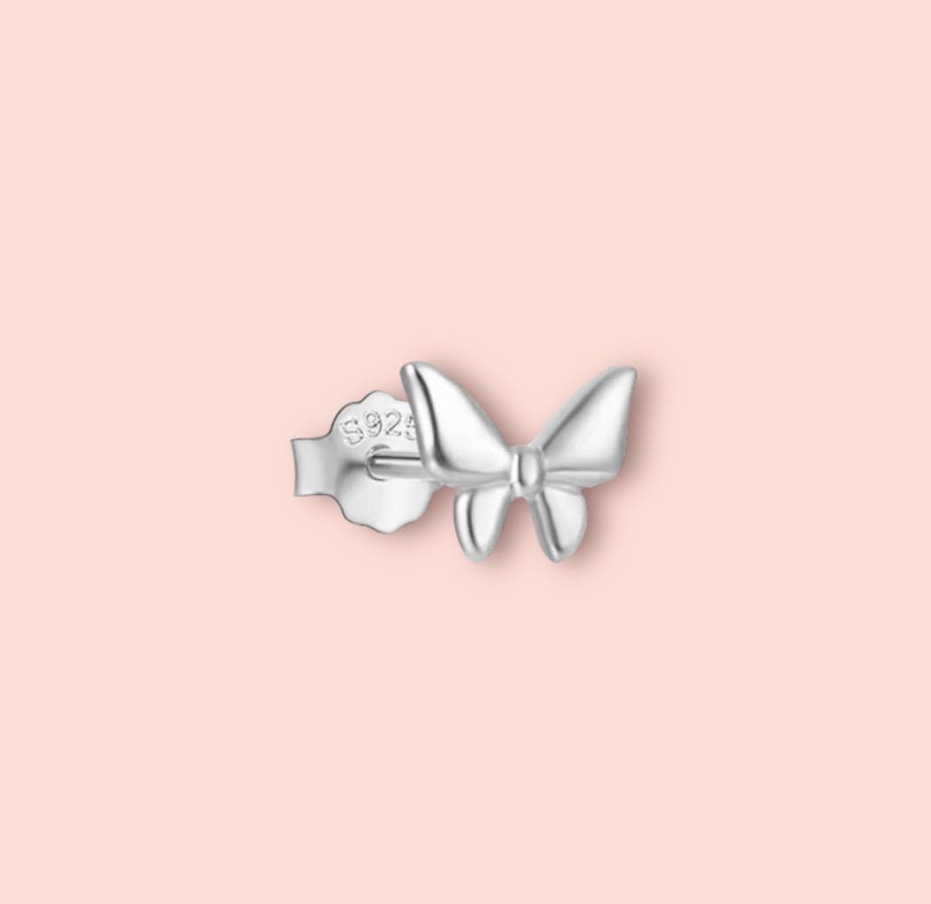 925 Sterling Silver Butterfly stud earrings