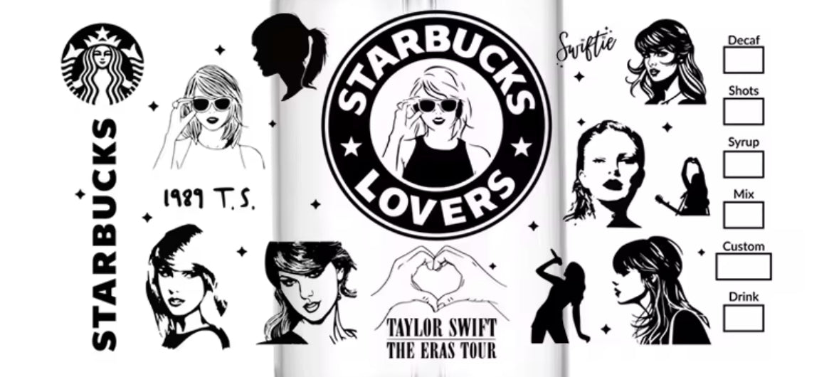 Taylor Swift 16oz Glass Cups!