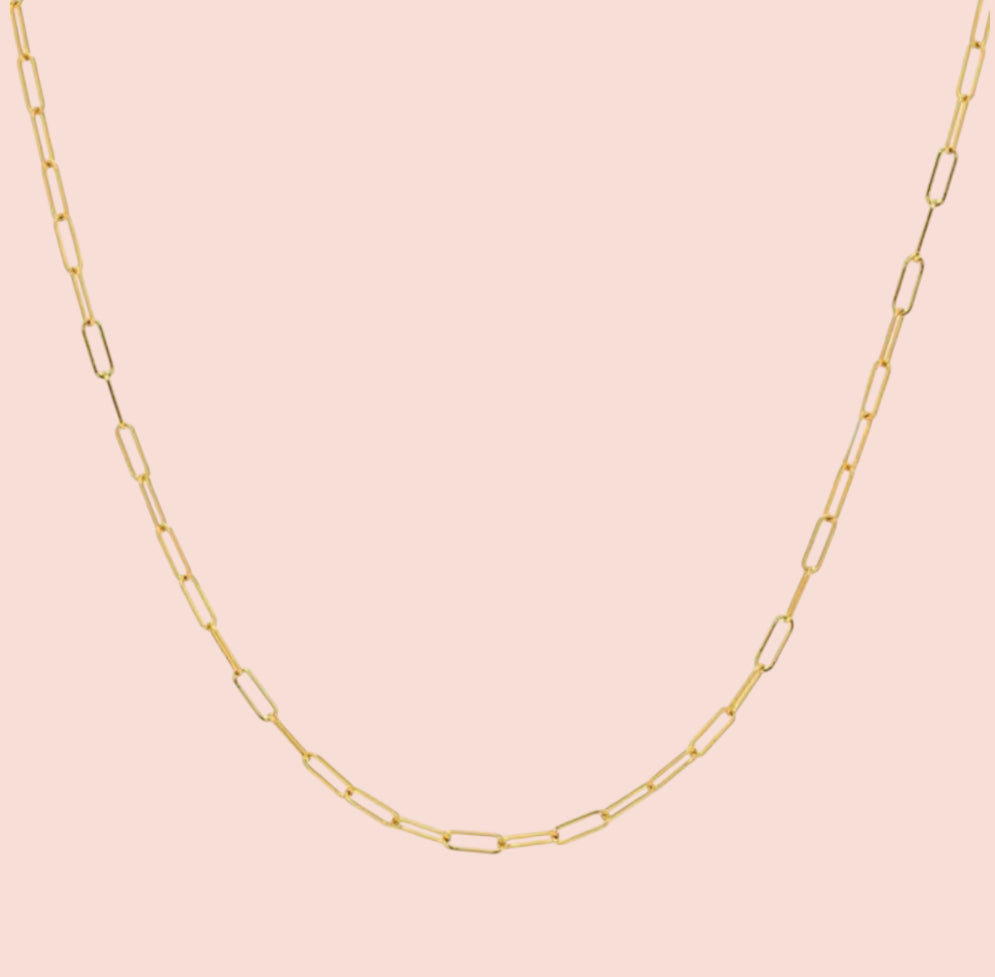 18K Gold Plated Paperclip Chain