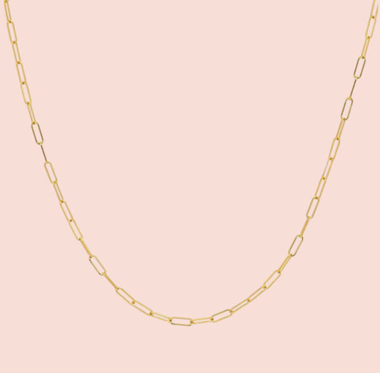 18K Gold Plated Paperclip Chain