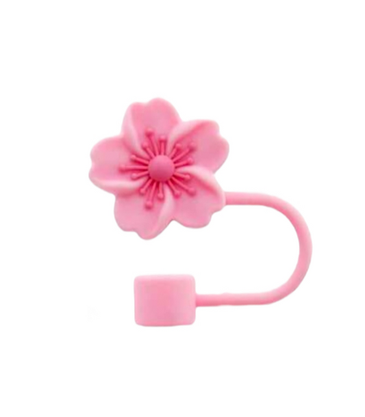 Pink Hibiscus Straw Topper