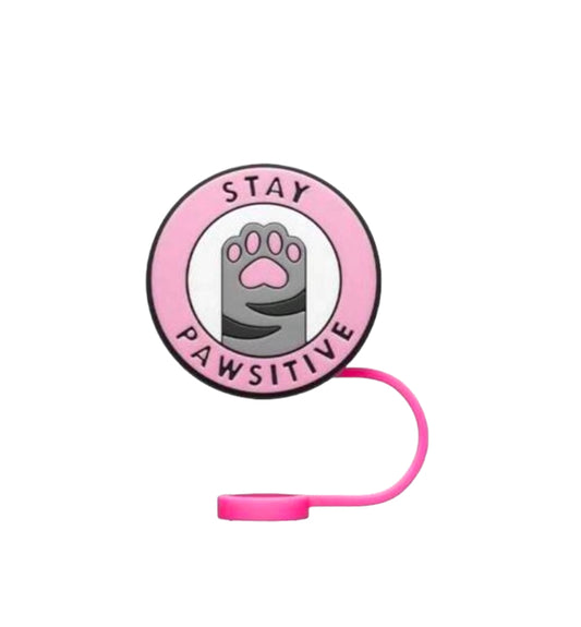 Stay Pawsitive Straw Topper