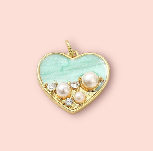 Beachy Heart Charm