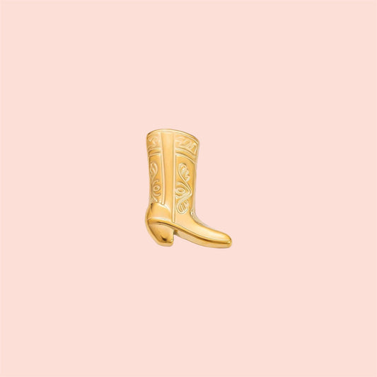 18K Gold Plated Cowboy Boot Charm