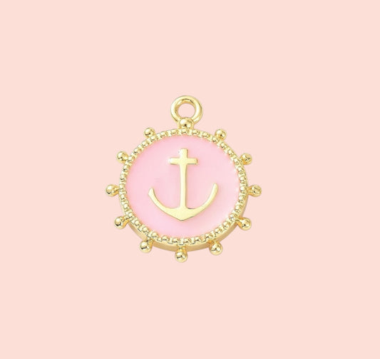Pink Anchor Charm