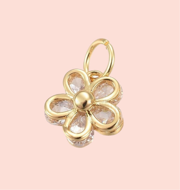Flower Gem Charm
