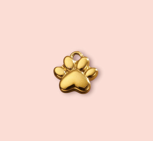 18K Gold Plated Pet Paw Animal Charm