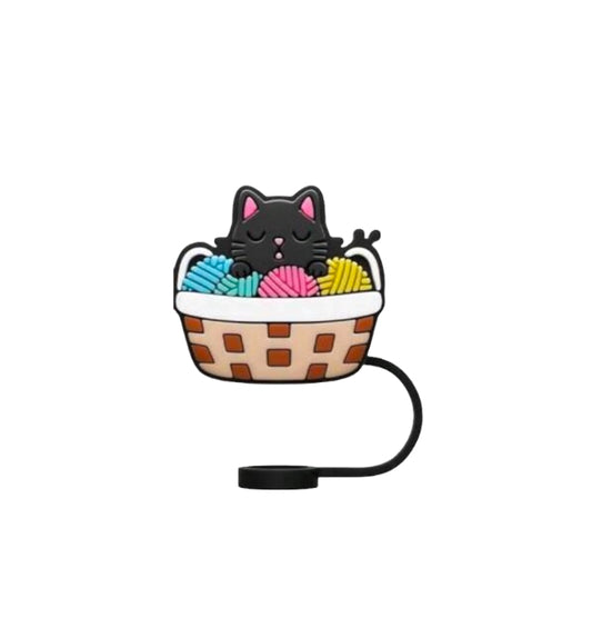 Basket Cat Straw Topper
