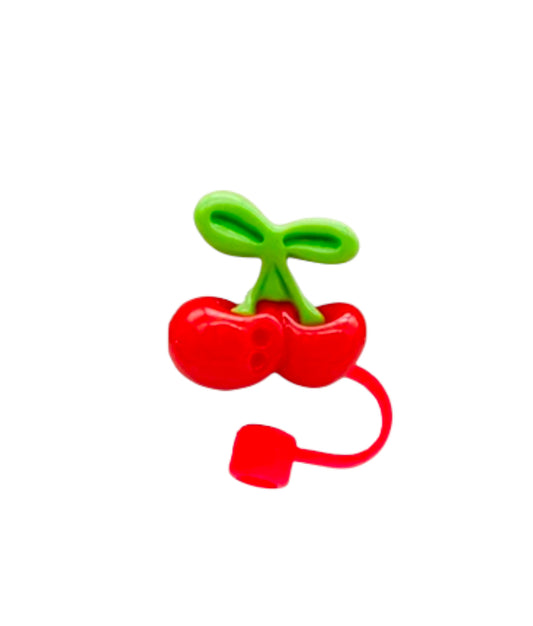 Red Cherry Straw Topper