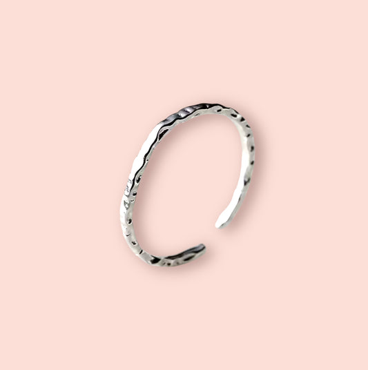 925 Sterling Silver Band adjustable ring