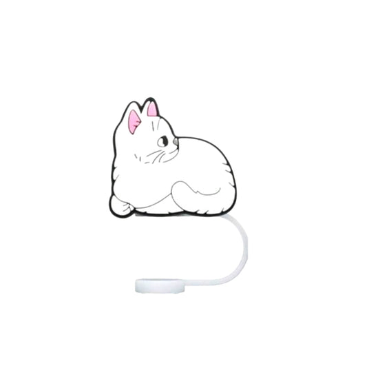 White Cat Straw Topper