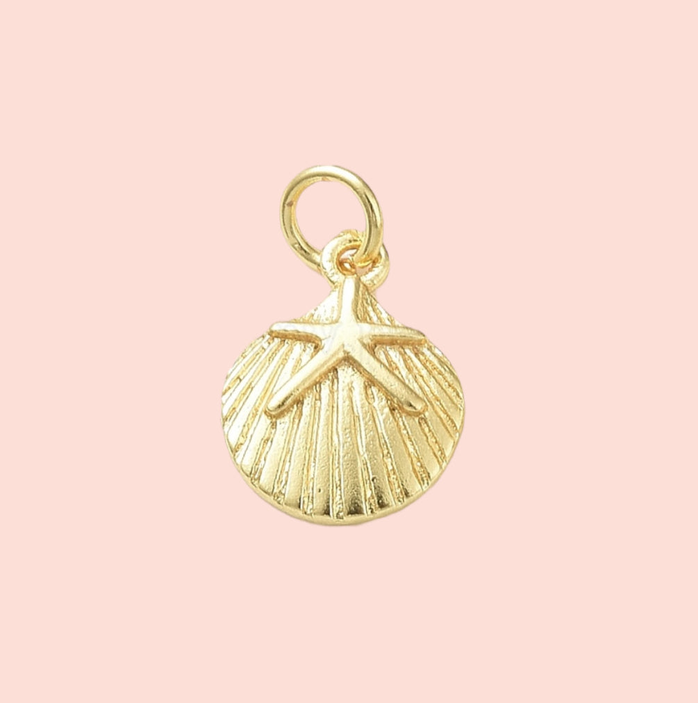Scallop Shell Starfish Charm