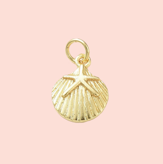 Scallop Shell Starfish Charm