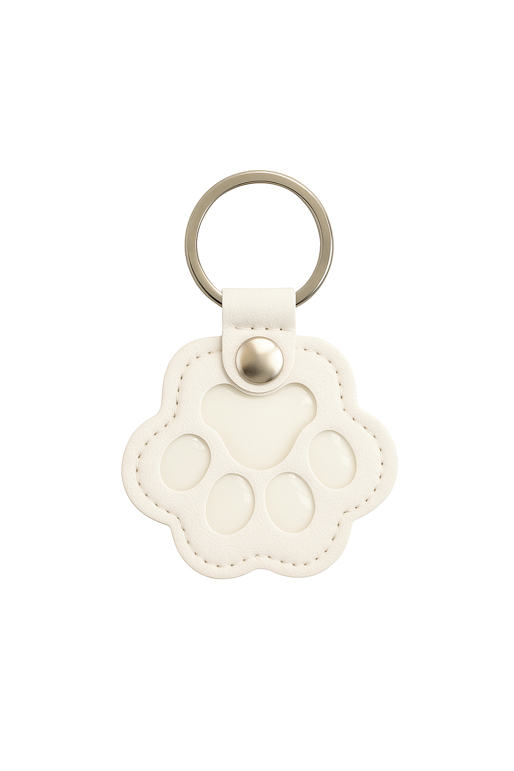 Personalised Pet Paw Leather Keyring - Keepsake/ Memorial