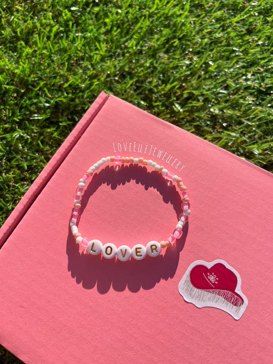 Taylor swift ‘LOVER’ seed bead bracelet!