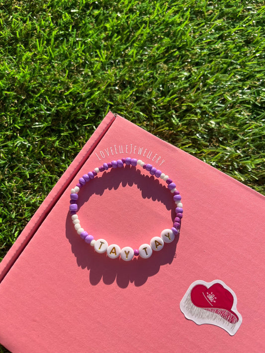 Taylor swift ‘TAY•TAY’ seed bead bracelet!