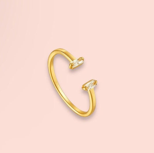 18K Gold Plated Sparkle adjustable ring!