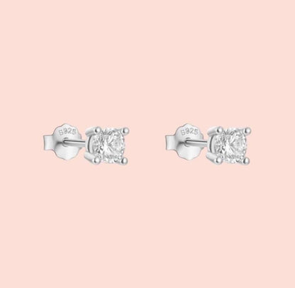 925 Sterling Silver Sparkle Gem stud earrings